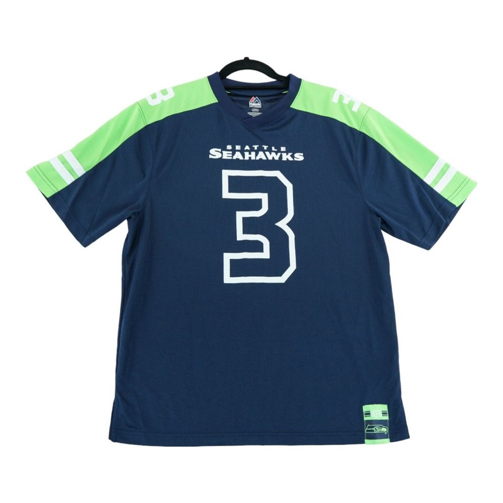 NFL Team Apparel Seattle Seahawks #3 Russell Wilson‎ Jersey Majestic Sz L